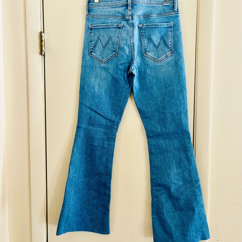 SOLD💔 DO NOT Purchase Mother The Weekender Crop Festival Stretch 70s Flare Raw - Picture 5 of 7